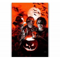 58534 Horror Jason Voorhees Freddy Krueger Wall Print Poster CA   183166235464